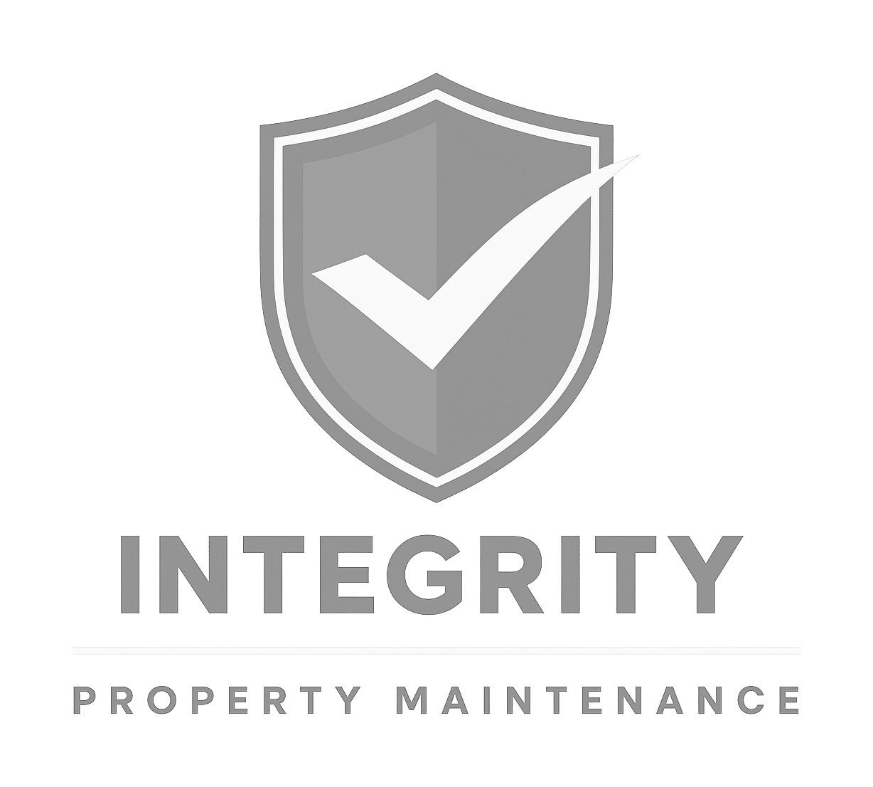 integrity property management logo upscaled transparent light greyscale